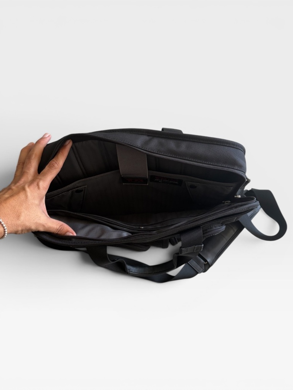 TUMI T-Pass Laptop Briefcase – Black Ballistic Nylon - Picture 3 of 5